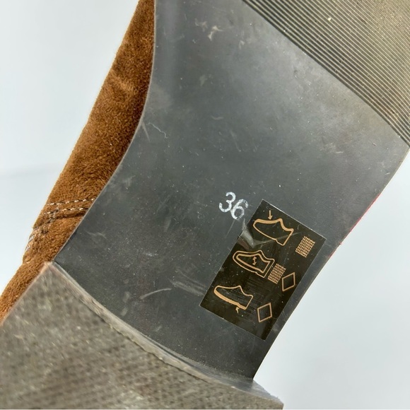 Le chateau Brown vegan Suede Ankle Boots with Studded Straps 36 - Picture 10 of 10